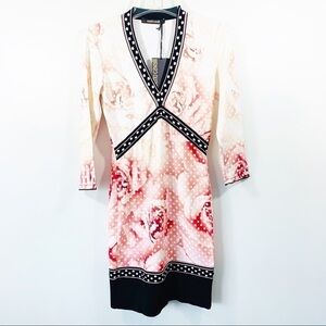 NWT ROBERTO CAVALLI Abito Knitted Floral Jersey Dress